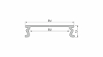 Lumines profile type MODI anodized silver, 1 m